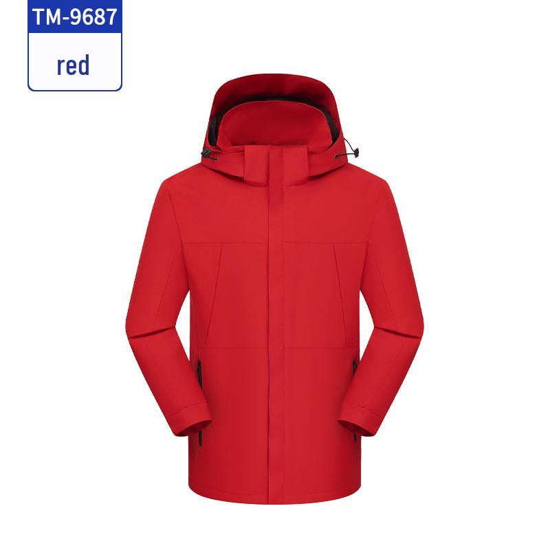 Autumn/Winter Thin Windbreaker with Detachable Hood and Custom Logo, Turn-Down Collar, Windproof Workwear Jacket