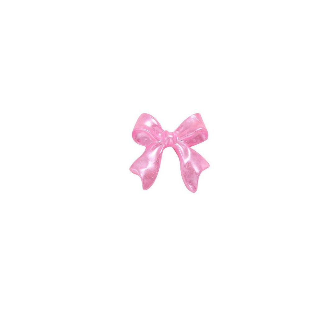 3D Pink Ribbon Bow Nail Accessories - Handmade DIY Wearable