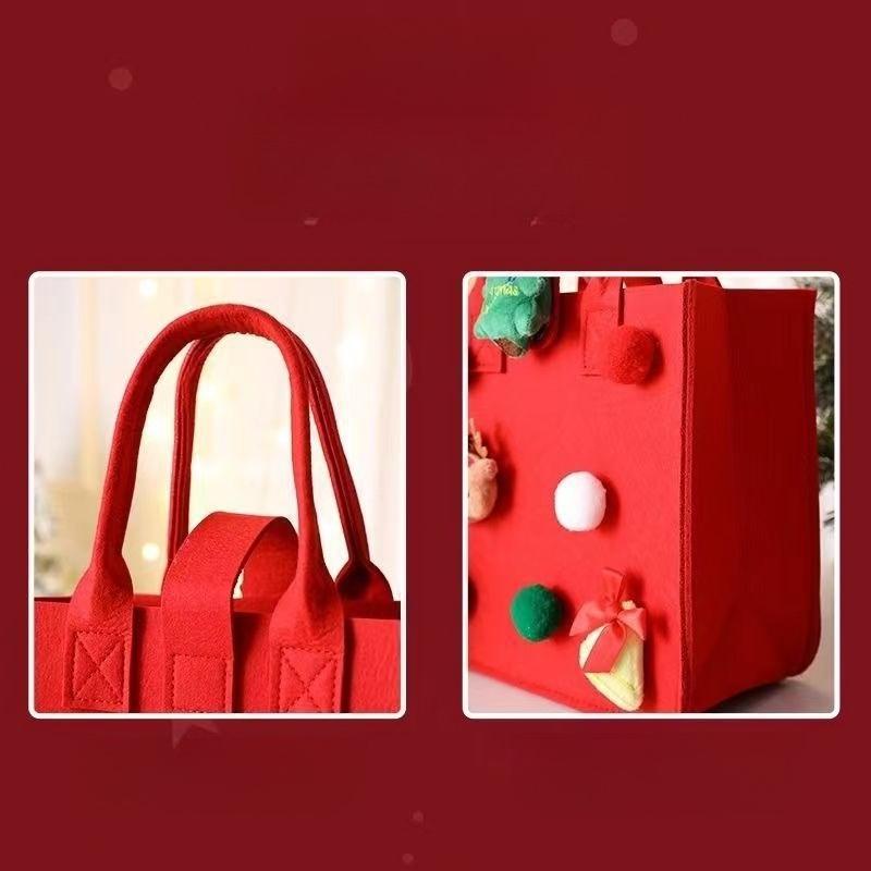 Festival Supplies Christmas Gifts Felt Bags Candy Gift Boxes Small Handbags Christmas Eve Apple Cartoon Storage Felt Bags