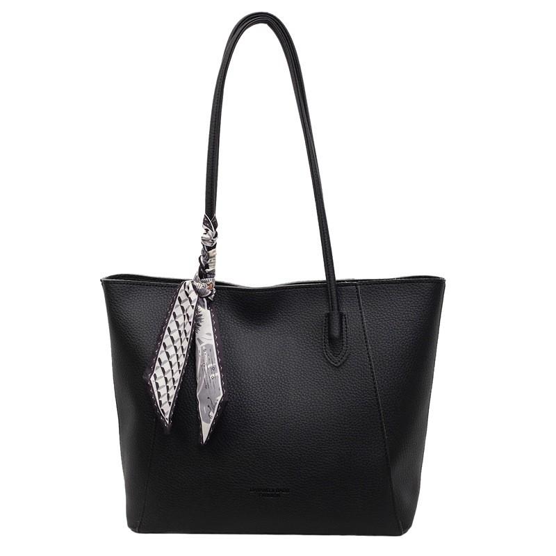 Women Elegant Simple Silk Scarf Pu Interior Zipper Pouch Stitching Lifestyle