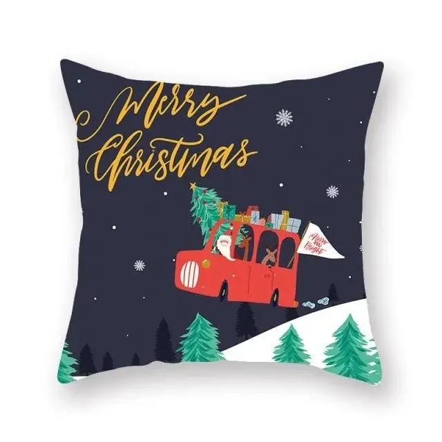 Christmas Themed Pillowcases Car Accessories Office Santa Claus Guest Sofa Home Pillowcases