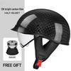 Lishi Vintage Forged Carbon Fiber Half Helmet