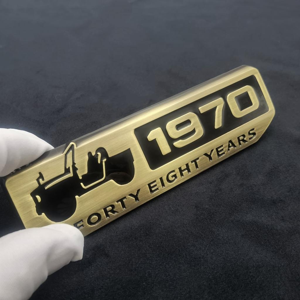 1Pc 3D Metal 1970 Commemorative Mark Car Body/Car Sider Fender/Car Rear Trunk Emblem Badge Sticker for Jimny JB23 JB43 JB64 JB74