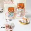 50pcs Plastic Ziplock Cute Package Biscuits Food Storage Pouch Clear Show Window Reopen Plastic Zipper Bag Cartoon Cat Duck Bear