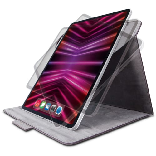 

ELECOM iPad Pro 12.9 6th Generation (2022) Case Cover Flap Case 360 Degree Rotation Soft Leather Material Black TB-A22PL360BK