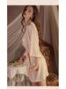 Meishilan Ice Silk Lace Flirtatious Nightdress and Bathrobe Set
