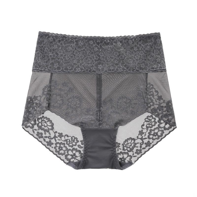 Damen High-Waist Spitzen-Slips: Bauchkontrolle, Hüftlift, Atmungsaktives Mesh, Nahtlos, Hochwertige Unterwäsche