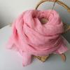 Extended 2.4 Meters Linen Scarf Solid Color Literary And Versatile Women'S Shawl Thin Cotton And Linen Silk Scarf