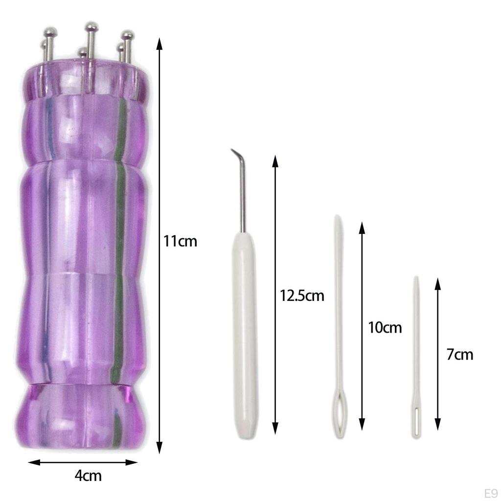 Braiding Tool Kit for Hand Knitting with Spool Loom and Crochet Hook