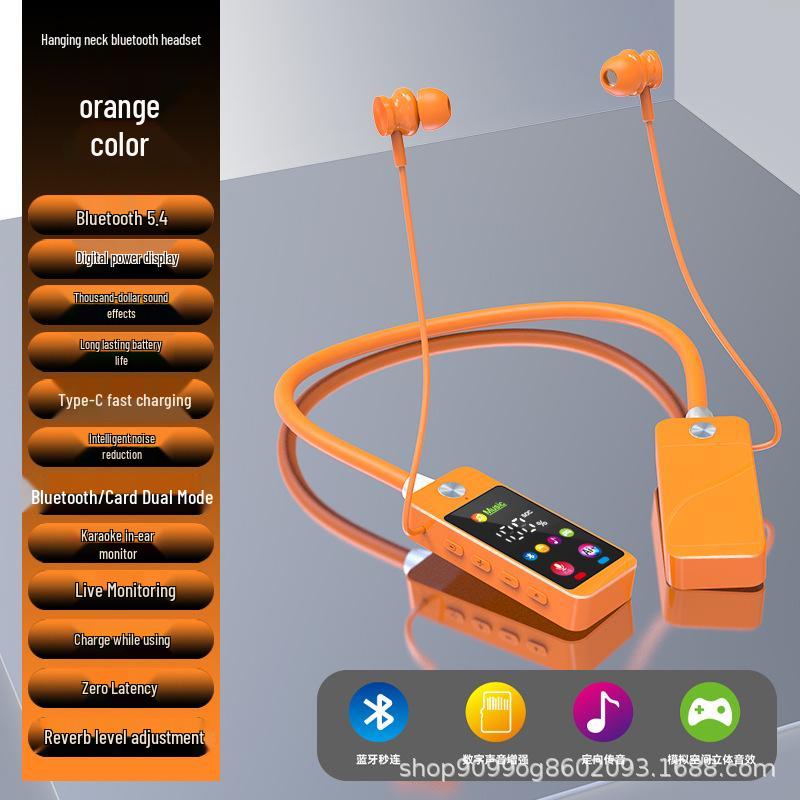 2026 S11 Wireless Neckband Earphones with Voice Changer & Bluetooth for Sports and Singing