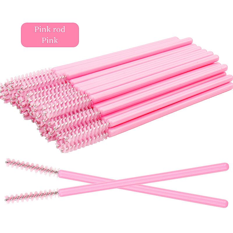 50Pcs Makeup Eyelash Brushes Disposable Crystal Eyebrow Brush Diamond Handle Mascara Wand Applicator Lashes Extension Tools