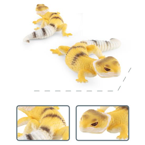 Reptile Statue Model Simulated Cute Lizard Chameleon Bearded Dragon Solid Model