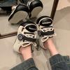 Fashion Women's Fashion Slippers Round Toe Platform Sole Lace-up Shoes Women Leisure Outdoor Korean Style Anti-Slip Zapatillas De Mujer