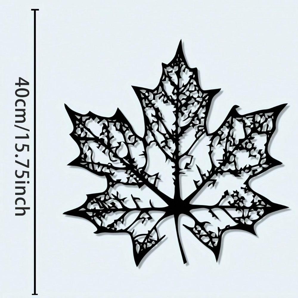 Maple Leaf Iron Art Wall Sculpture Rust Resistant Home Garden Decoration