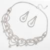 European and American Fashion Women's Crystal Ornament Necklace Set Simple Personality Formal Dress Accessories N323