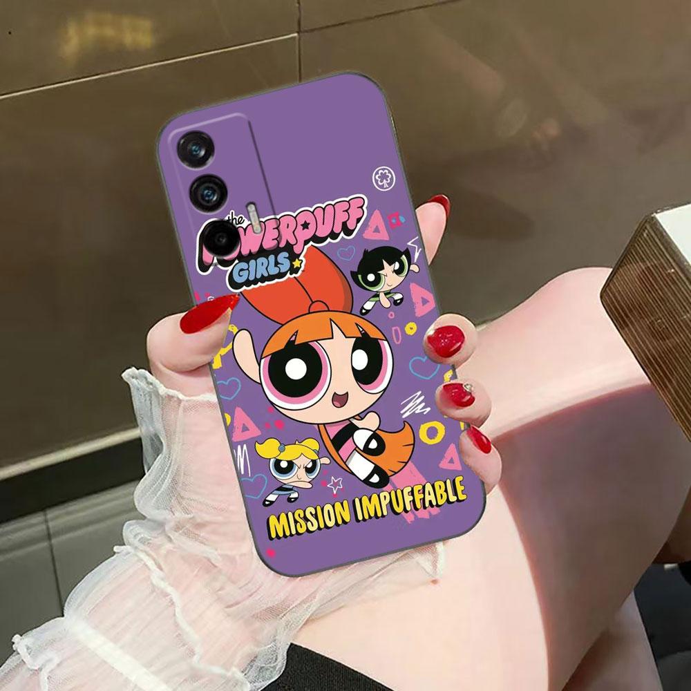 The P-Powerpuff Girls Case For Realme C11 C15 C20 C21 C21Y C30 C30S C33 C35 C55 C53 C63 C65 GT NEO 2 NARZO 50 X50 Case Funda