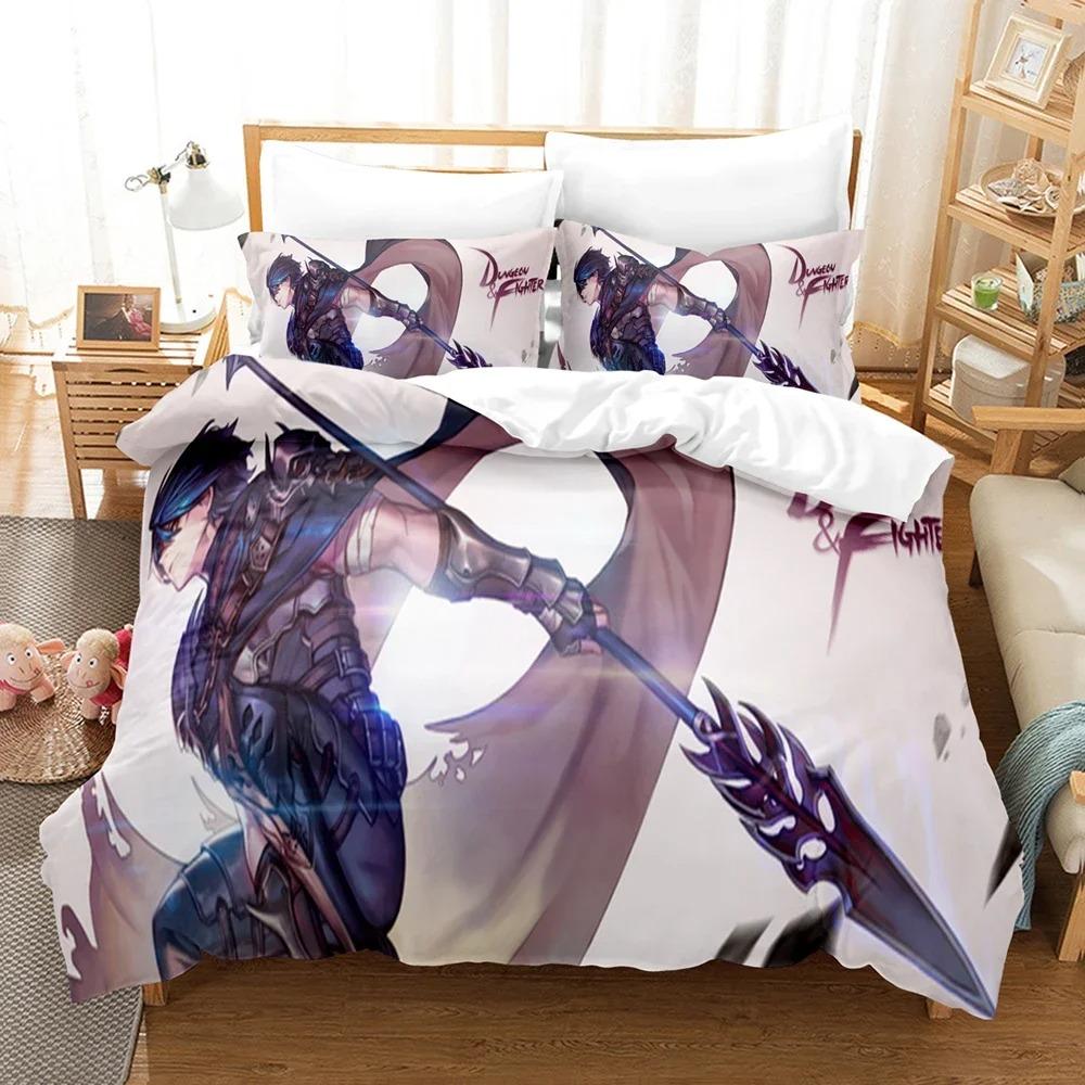 3D-gedrucktes Spielverlies auf Kämpfer-Bettwäsche-Set Einzel-Doppel-King-Bettset Kinderzimmer Bettbezug-Sets Heimtextilien