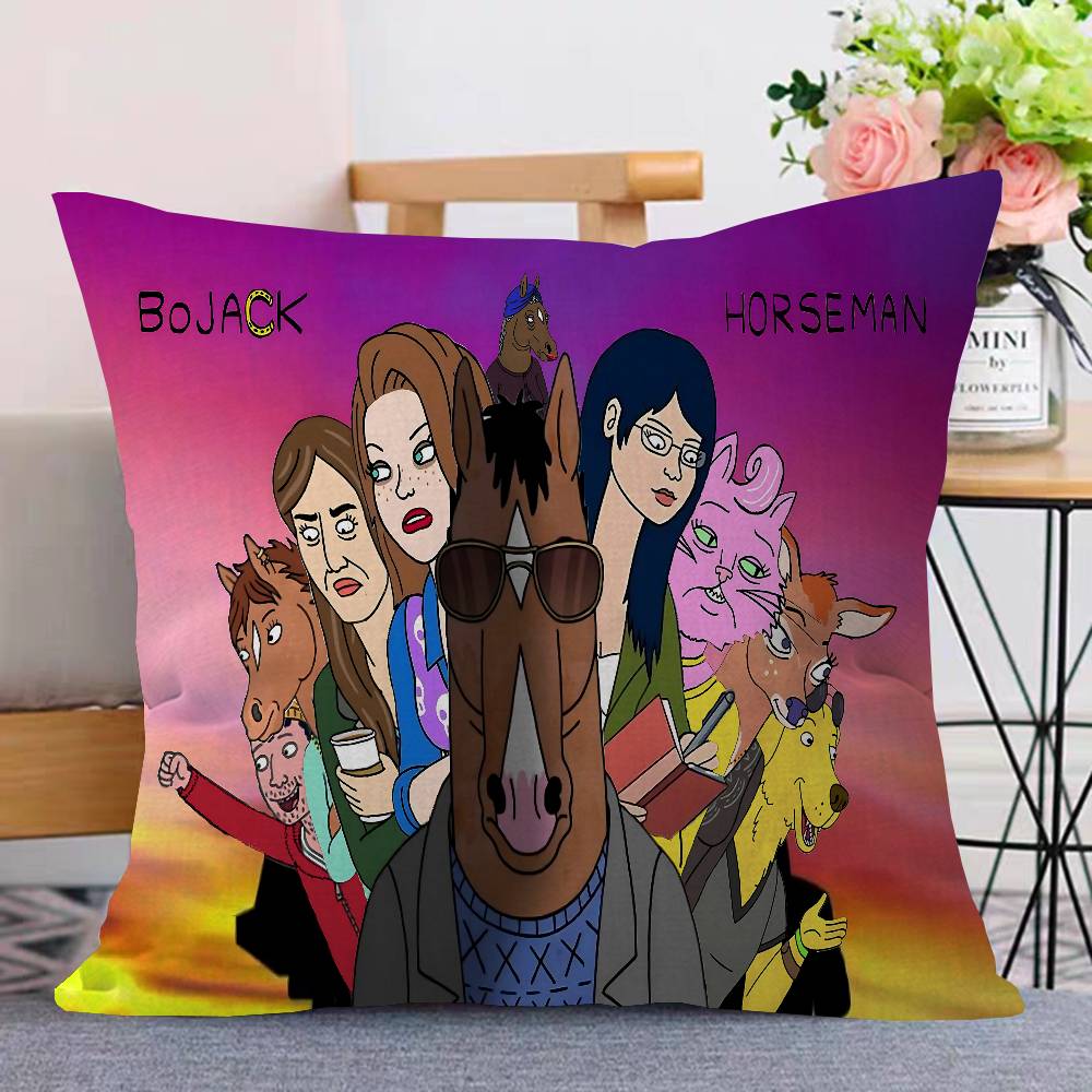 Cartoon B-BoJack H-Horseman Pillow Cover Design Cushion Cover Decor Holiday Decorati