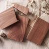 Large Capacity Business Card Storage Box Solid Wood Business Card Organizer  Desk Accessories