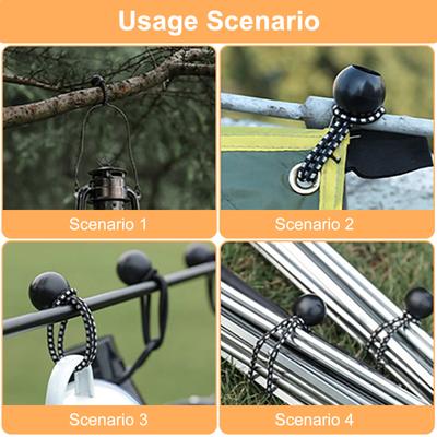 30Pz Cordini Elastici con Palline Robusti Tiranti per Teli Esterni Cinghia per Telo da Campeggio Tenda Riparo Progetto Cargo Schermo Proiettore