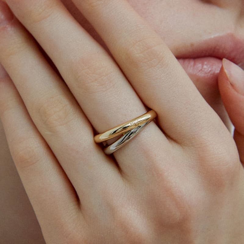 by hyeres Twin flow ring (Combi) BH7R56757CB