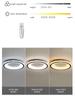 Modern Luxury LED Ceiling Light Remote Control Bedroom Living Room Acrylic Pendant Home Decoration Circular Lighting Fixtures