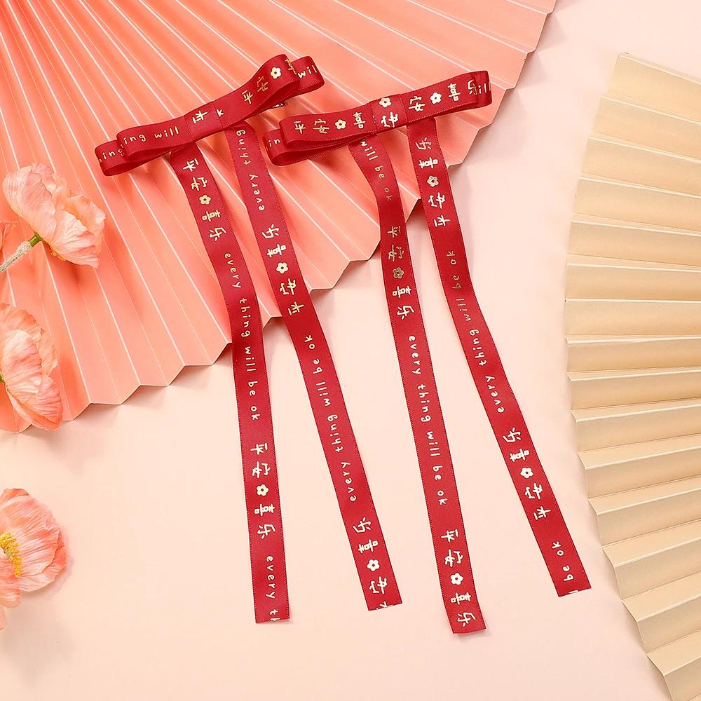 2pcs Long Tassel Ribbon Hairpin Cute Candy Bow Clip for Women Girls Party Gifts Headwear Side Clips Hair Accessories