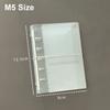 1Pcs PP Loose Leaf Notebook Cover Diagonal Small Card Photo Storage Ledger New M5 A7 A6