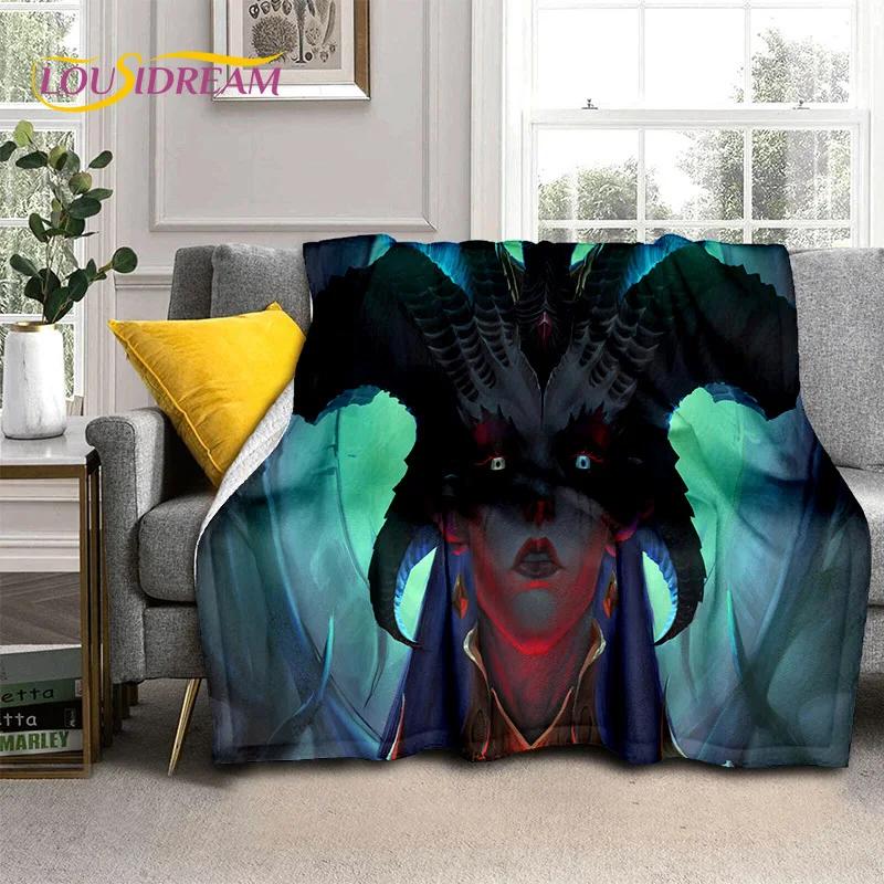 Diablo 3D Retro Game Gamer Soft Flannel Blanket for Beds Bedroom Sofa Picnic,Throw Blanket for Cover Outdoor Leisure Nap Gift