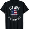 Vintage Liberia Flag It Is In My Dna Liberian T Shirt