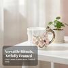 Ceramic Mug with Branch Handle Sculptural Floral Decoration Comfortable