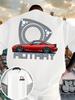 New UnisexS TShirt Featuring A Easy Solid Color Design with A Red Sports Car and ROTARY Along Unisexs Tshirts for Summer