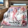 Skiing Adventure In A Rose Garden With Butterflies Blanketcustomizable With Your Namecomfortable And Stylish Perfect For Travel Beds Chairs Offices