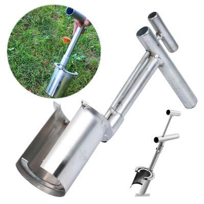 Handheld Garden Barrel Transplanter Stainless Steel Digging Seedlings Artifact Agricultural Puncher Planting Tool