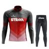 Long Sleeve Cycling Jersey Set Slim Fit Unisex Mountain Road Bike Quick Dry Trendy Sportswear