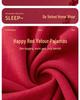 Rotes Hochzeits-Pyjama-Set für Paare - Herbst/Winter Plus Samt mit Rattenjahr-Design