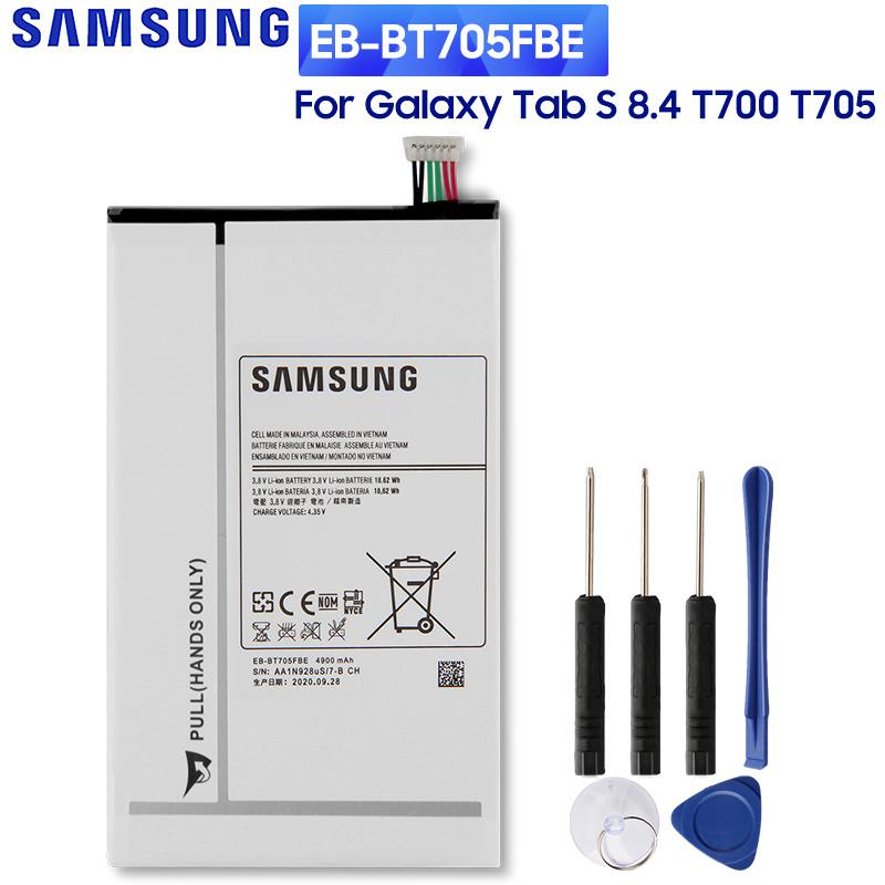

Original Replacement Battery For Samsung GALAXY Tab S 8.4 SM-T700 SM-T705 T705 EB-BT705FBC EB-BT705FBE 4900mAh