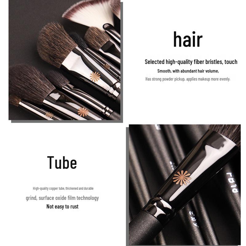 Picasso Makeup Brush Set: Eyeshadow, Wool Animal Hair, Nose Shadow, Concealer, Blush Brushes.