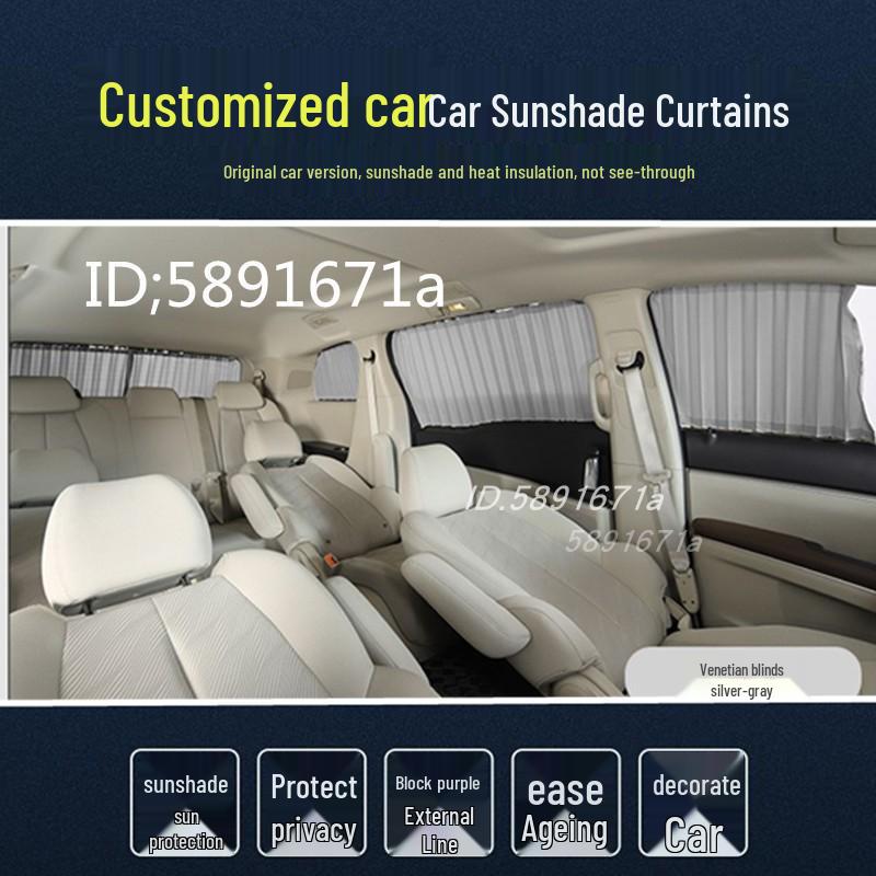 Nissan Livina Aluminum Alloy Double Track Car Sunshade for Side Windows