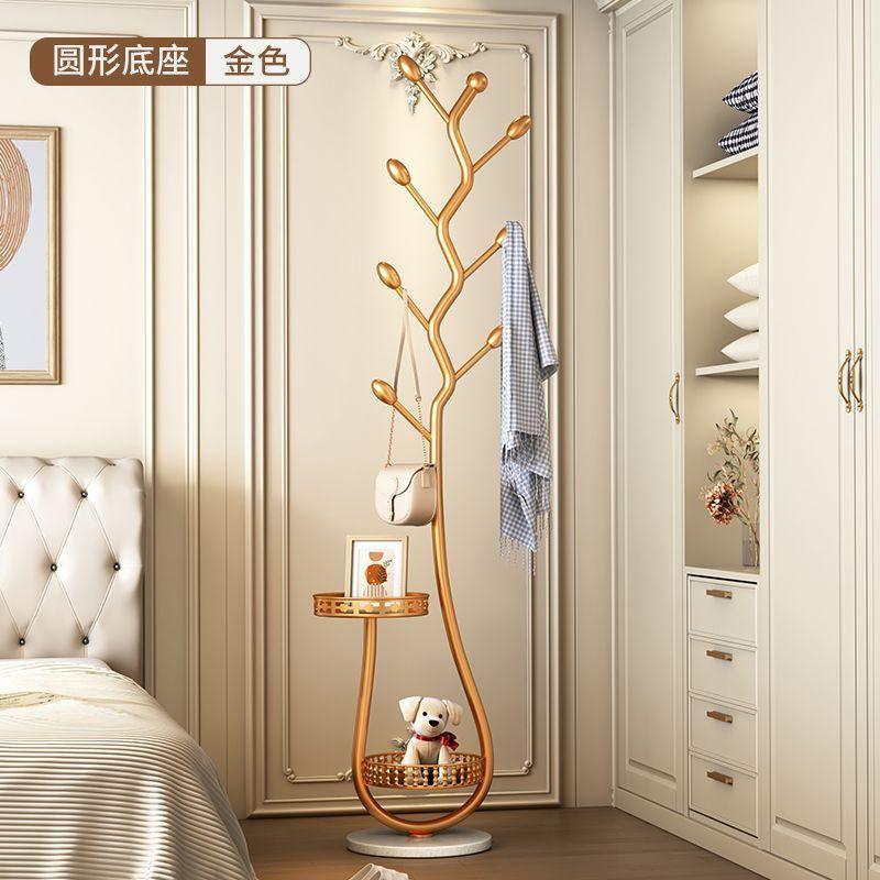 Domestic Floor Hanger Home Bedroom Standing Iron Coat Rack Living Room Entrance Coat Hat Key Storage Interior Luxury Decoration