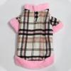 Winter Haustierjacke Kleidung Gitter Warme kleine Hunde Kleidung mit Pelzkragen Baumwolle Haustier Outfits Französische Bulldogge Mantel Weste Chihuahua