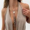 Hip-Hop Feng Shui Drop Love Fringed Necklace, Irregular Design Ccb Pendant Long Necklace