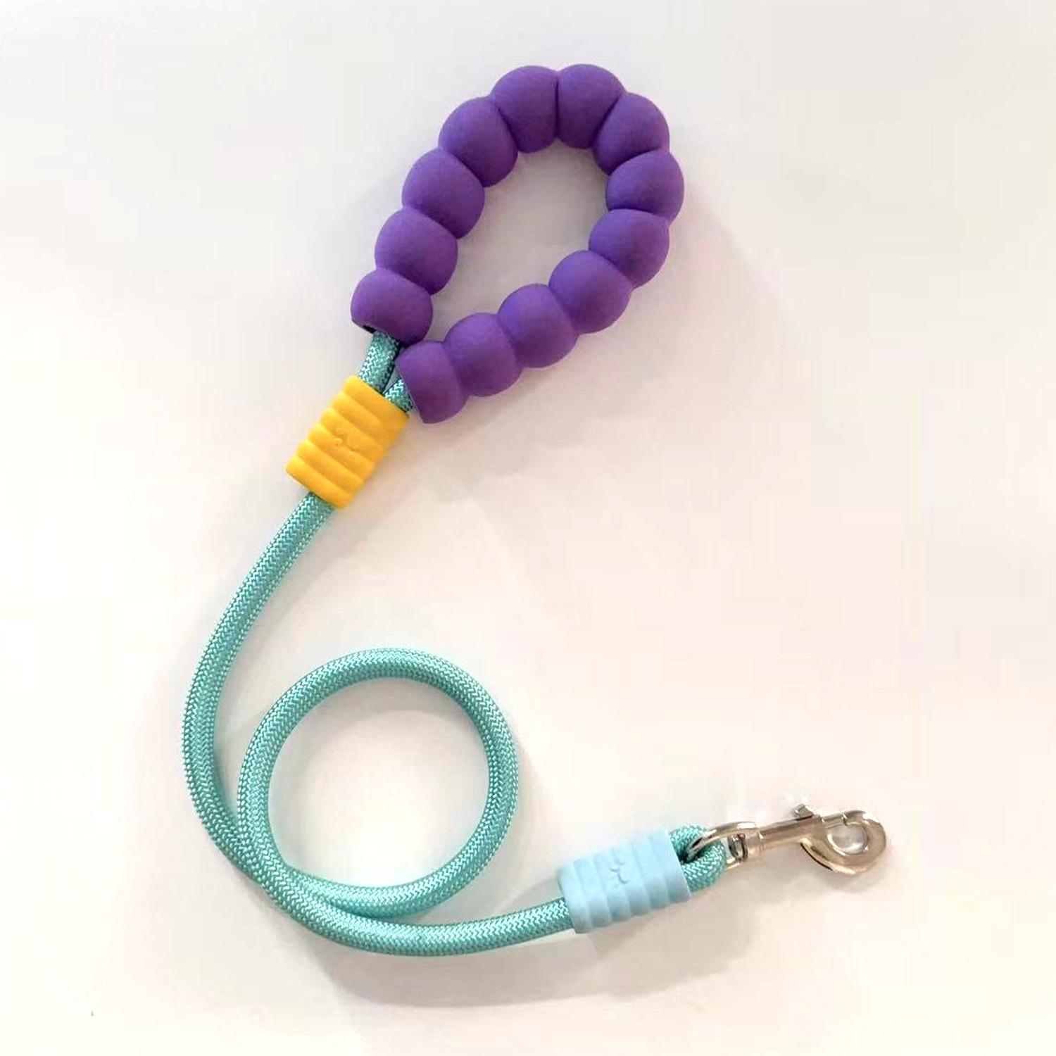 

Dopamine Cloud Bubble Cotton Rope Leash for Bichon Frise Outdoor Walking 1.0cm Thickness, 0.85m Length