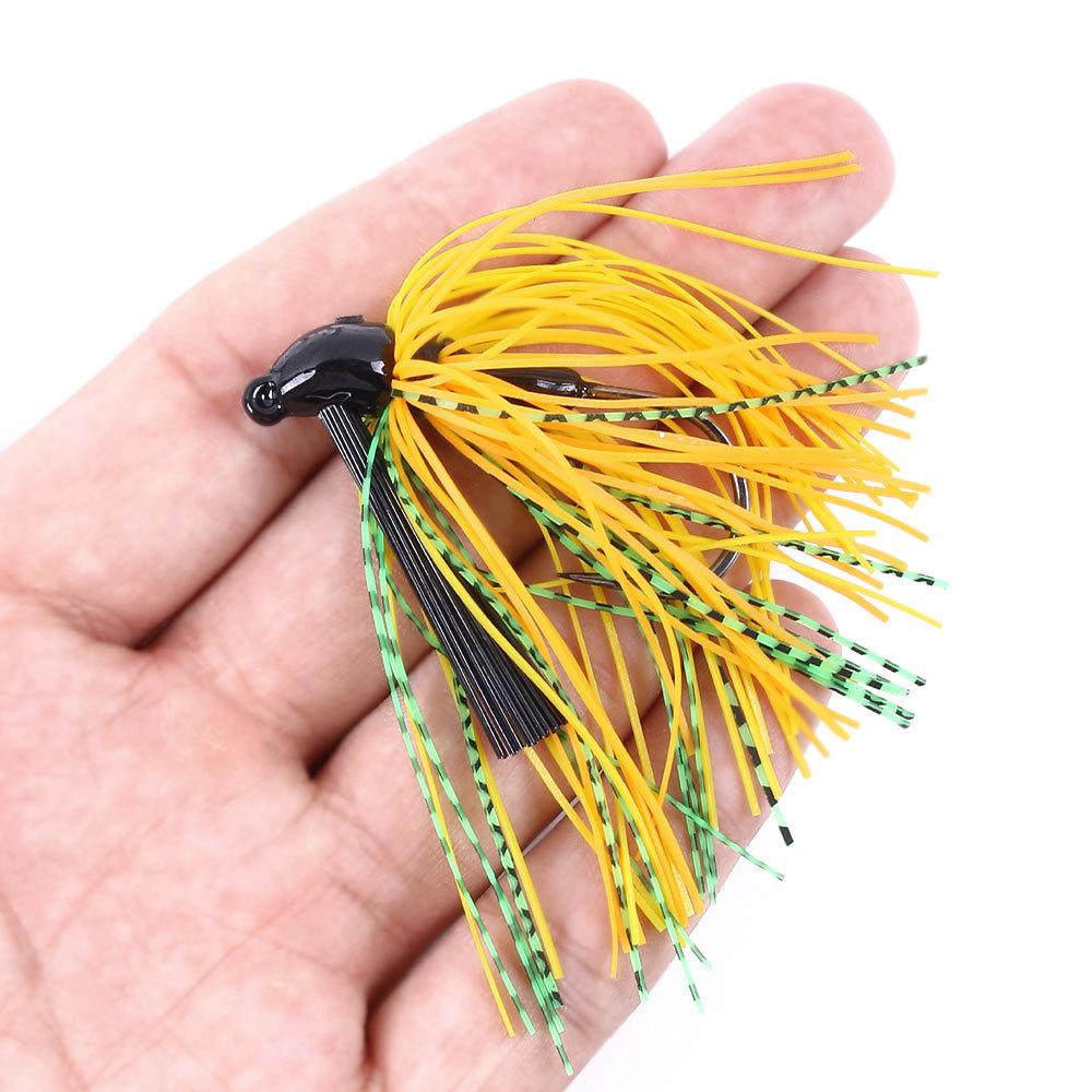 1PC Fishing Lure 10g Head Metal Bait With Rubber Skirt Artificial Wobbler Buzzbait Jigging Lure Spinner Bait Fishing Stuff