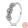 925 Sterling Silver Crown Heart Flower Wing Zircon Sparkling CZ Pantaro Rings for Women Fine Jewelry Anniversary Gifts
