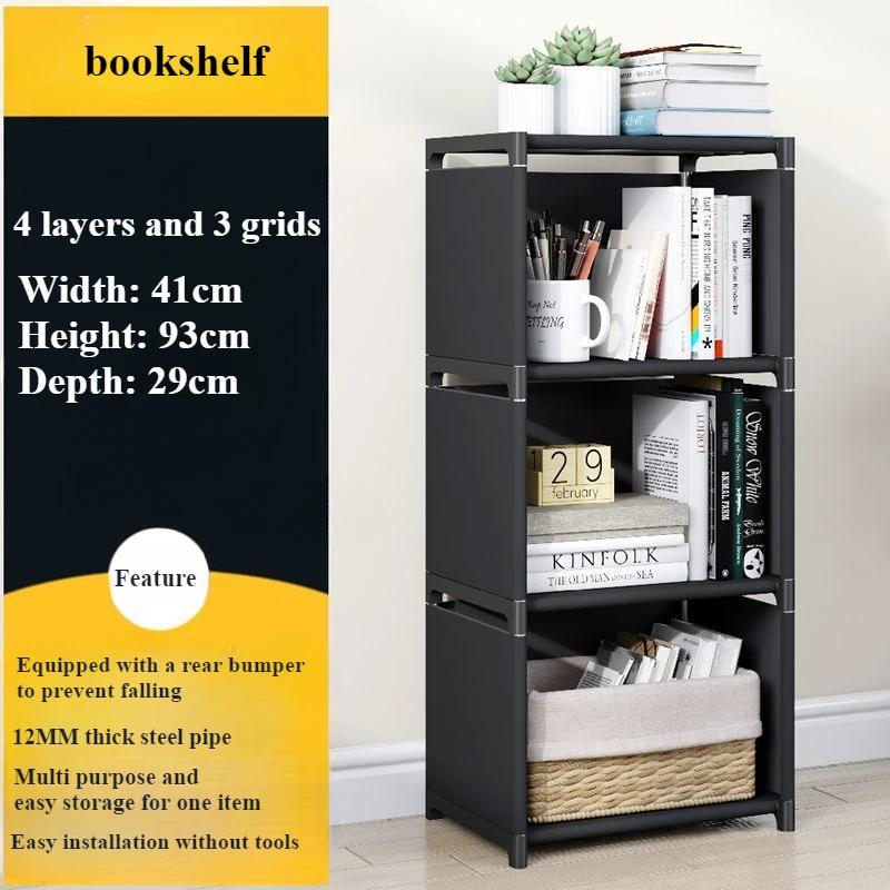 Simple Bookshelf Bedroom Multi-layer Bookcase Household Floor Standing Storage Rack Living Room Miscellaneous Storage Shelves