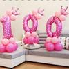 Star Print Birthday Party Number Balloon Blue Pink Number Zoo Theme Decoration  Graduation