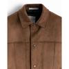 Mens Suede Leather Lapel Jacket Fashion Casual Slim Coat Apring Autumn Coat Tops for Male