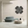 Metal Wall Art Four Leaf Clover Irish Iron Sculpture Lucky Gift Home Decor
