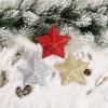 6/24pcs Christmas Glitter Star 5cm Pentagram Christmas Hanging Pendant For Birthday Wedding Festive Christmas Party Decoration